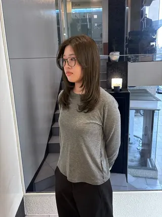 ミディアム 竹田 佳奈のヘアスタイル