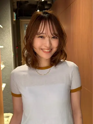 ミディアム カラー 銀座/骨格診断 垢抜けレイヤー/菅原のヘアスタイル