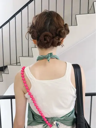 ミディアム hanami /名駅のヘアスタイル