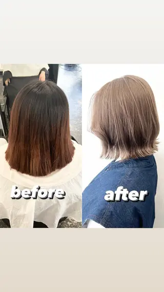 ミディアム カラー ヘアアレンジ HARU//原宿🤍 リピート率NO.1のヘアスタイル