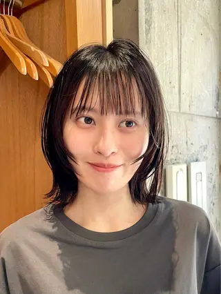 ミディアム chisato☁️ カットカラーモデルのヘアスタイル