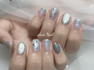 ネイル エツメ💅 長さ出し🎀デザインのネイルデザイン