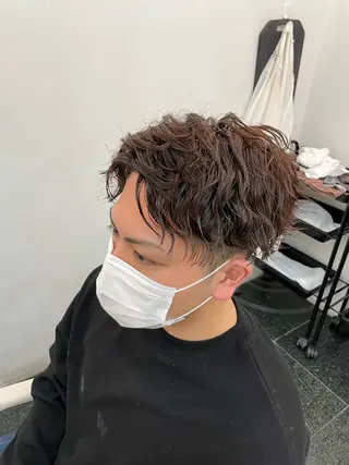 ショート パーマ 💇🏻‍♂️パーマ ニキ✨本田龍斗のヘアスタイル