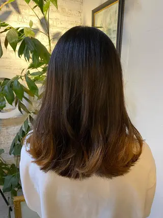 セミロング 長濱 俊のヘアスタイル