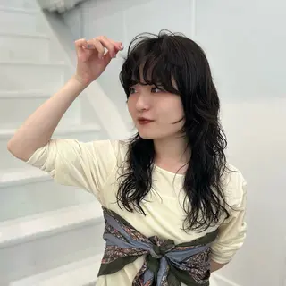 セミロング カラー enif るいのヘアスタイル