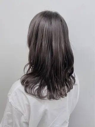 ミディアム カラー ⛄️冬の透明感 カラー⛄️大西のヘアスタイル