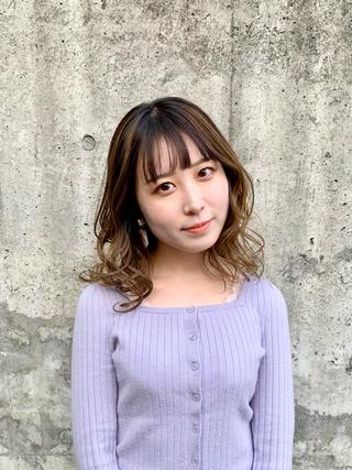 セミロング 髪質改善/小顔カット 中山賢人のヘアスタイル