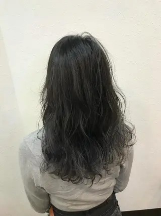 ロング カラー 色落ちまでキレイに！ ！女性サロンのヘアスタイル