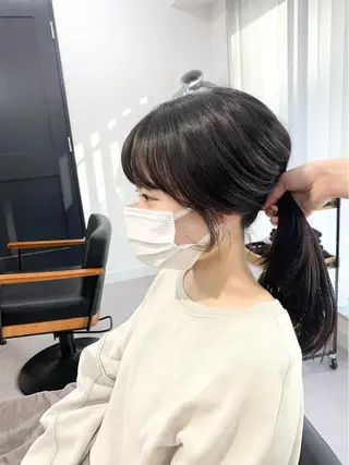 ロング カラー パーマ ヘアアレンジ メンズ キッズ ネイル マツエク・マツパ アイブロウ 似合せレイヤー/ 柔らか透明感カラーのヘアスタイル
