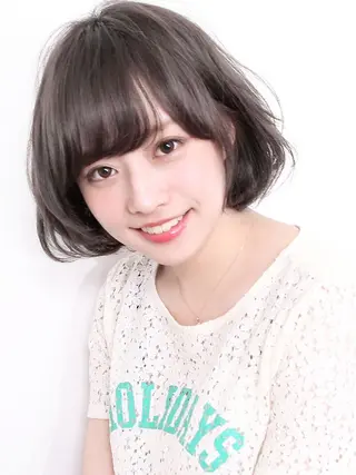 ショート ミディアム セミロング 嶋崎 留美のヘアスタイル