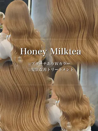 ロング カラー ヘアアレンジ ダメージレスカラー 🩵HIYO🩵のヘアスタイル
