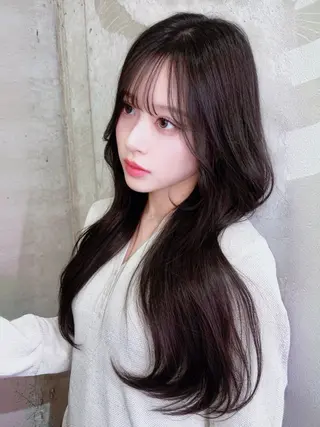 ロング カラー 髪質改善 カラー専門店のヘアスタイル