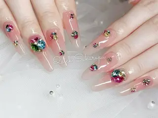 ロング Quick Sukarupu池袋のネイルデザイン