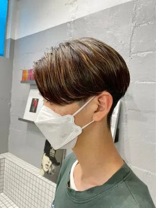 パーマ メンズ 松戸レイヤーカット 塚原悠斗のヘアスタイル