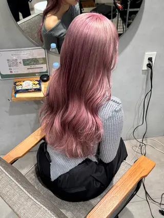 ロング 💛ブリーチカラー /ブリーチ縮毛💛のヘアスタイル