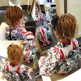 ロング カラー パーマ ヘアアレンジ メンズ キッズ ネイル マツエク・マツパ brille ~eyelash~のヘアスタイル