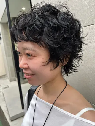 ショート パーマ 似合わせパーマ/ 山本銀次郎のヘアスタイル