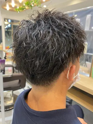 ショート パーマ メンズ 💈メンズ特化 美容師サキ💈のヘアスタイル