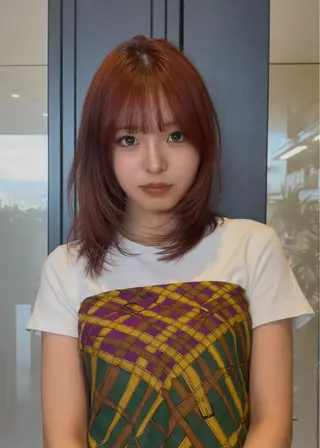 ミディアム 🩷久留米美容室 🩷レイヤー・ボブのヘアスタイル