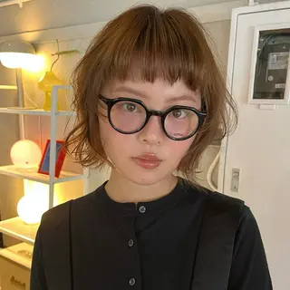 ショート カラー ボブハイトーン🦖 デザインMAMIのヘアスタイル