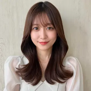セミロング 🧡くびれヘア/前髪 顔周り🧡久原結衣のヘアスタイル