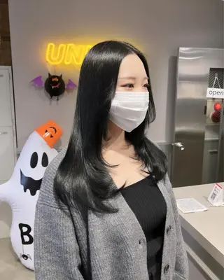 セミロング カラー パーマ ヘアアレンジ メンズ 上品＆韓国風 🥀海心🥀のヘアスタイル