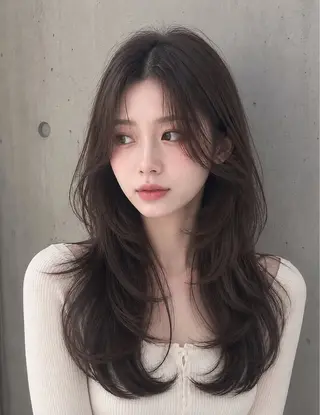 セミロング カラー ヘアアレンジ 🌫️大人韓国ヘア 🌫️naoyaのヘアスタイル