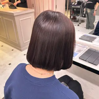 ショート カラー 韓国レイヤー透明感 艶カラー美髪縮毛矯正のヘアスタイル