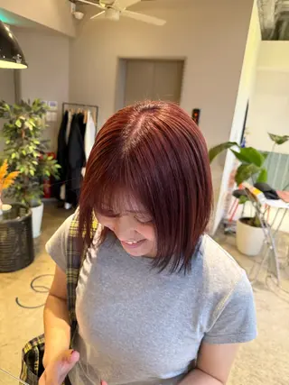 ショート カラー ブリーチカラー特化 梅田中崎町/あかりのヘアスタイル
