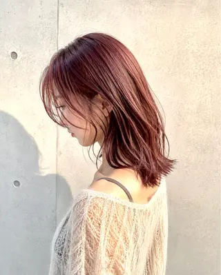 セミロング 🍓暖色艶髪カラー 桝崎🎀ིྀのヘアスタイル