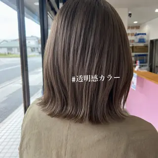 ミディアム カラー 久木原 ゆりのヘアスタイル