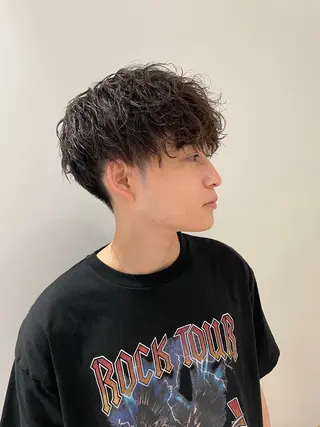 ミディアム パーマ メンズ CHIRU hair salonのヘアスタイル