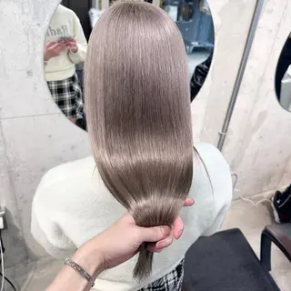 ロング カラー ヘアアレンジ TAKUMAブリーチ /デザインカラーのヘアスタイル