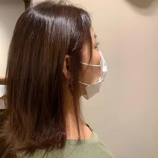 セミロング カラー 韓国スタイル🇰🇷 annaのヘアスタイル
