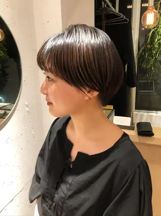 ミディアム カラー 白髪ぼかし/ショート /ミニボブだいじのヘアスタイル