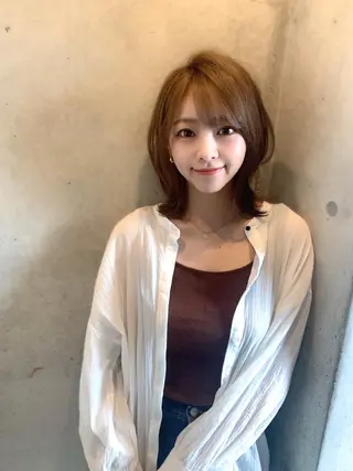 ミディアム ♡大人カワイイ hair♡徳井はやとのヘアスタイル