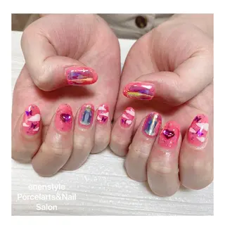ミディアム ネイル 🐾enen style 🐾のネイルデザイン