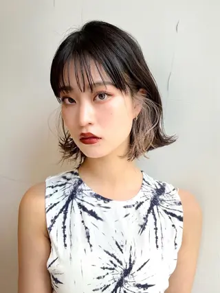 ミディアム カラー レイヤー専門家 ダブルカラー修のヘアスタイル