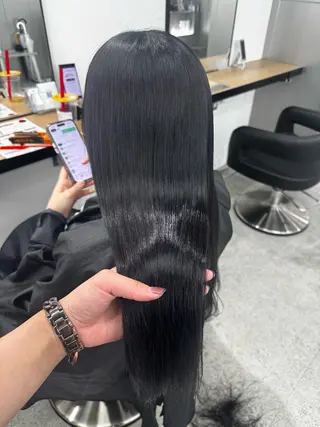 ロング カラー パーマ ヘアアレンジ メンズ キッズ 韓国系🇰🇷🩶 艶暗髪/MEIのヘアスタイル
