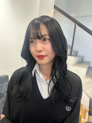 セミロング 韓国ヘアメンズ・レデ ィース特化ミクのヘアスタイル