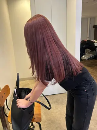 ロング カラー 透明感カラー レイヤーカット りなのヘアスタイル