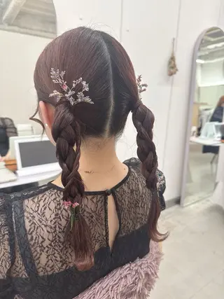ロング ヘアアレンジ 🌷花屋併設🌷 西松さらのマツエク・マツパデザイン