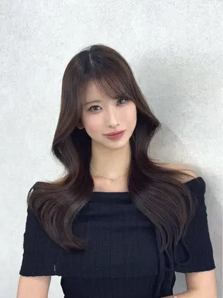 ロング Miu 名古屋カット ミディアム/ピンク髪のヘアスタイル