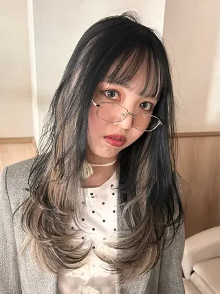 ロング カラー パーマ/ レイヤー/yukaのヘアスタイル