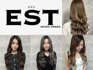 ロング メンズ ヘアアレンジ カラー 外れにくいエク💚 EST梅田TAKIのヘアスタイル