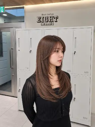 ロング カラー 韓国風レイヤー/ワン ホンレイヤー荒井太郎のヘアスタイル