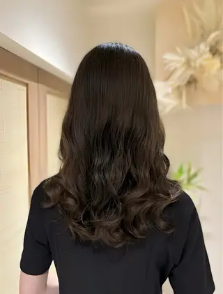 ロング カラー パーマ レイヤー/小顔前髪 🤍wakaのヘアスタイル