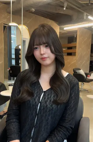 ロング カラー 韓国風レイヤー× 髪質改善/Hinaのヘアスタイル