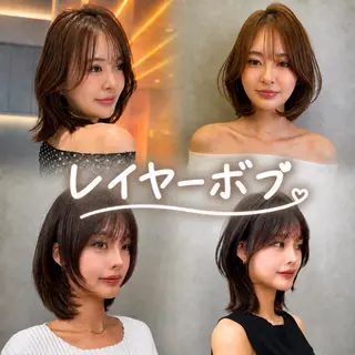 ミディアム カラー 🩷小川大輔🩷 ボブ/インナーカラーのヘアスタイル