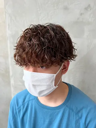ショート カラー パーマ メンズ ASUKA/メンズ パーマ特化/千歳烏山のヘアスタイル
